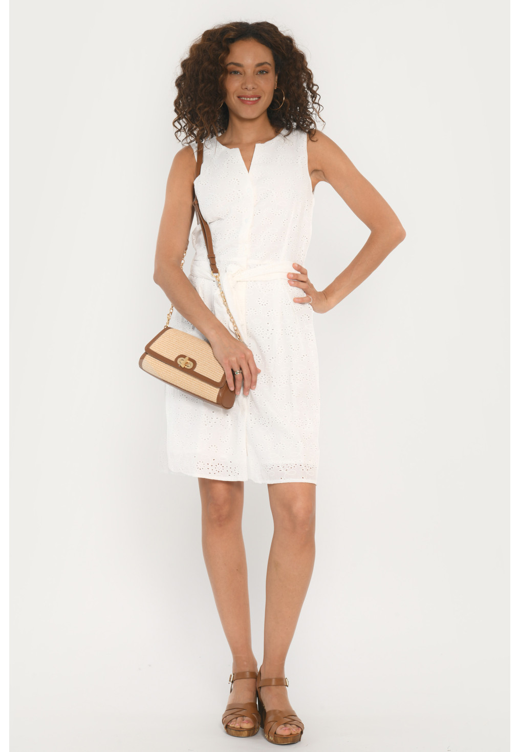ROBE SANS MANCHES - PAQUITA - BLANC - Antonelle