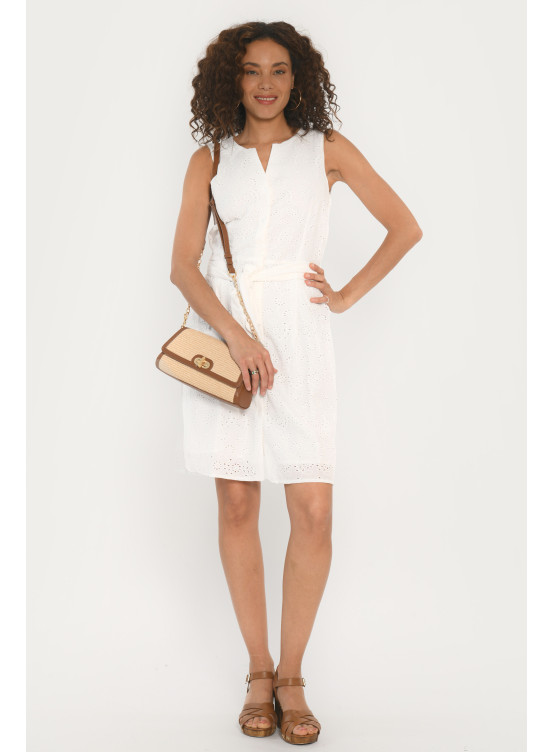 ROBE SANS MANCHES - PAQUITA - BLANC - Antonelle