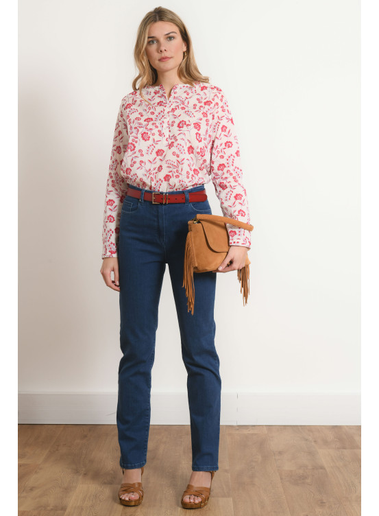JEANS DROIT - PAMOS - BLEU - Antonelle