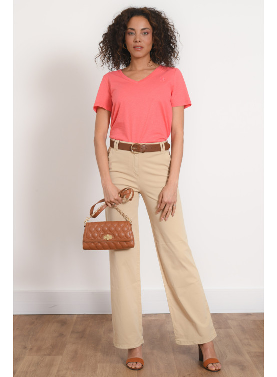 PANTALON LARGE - POIVRE - BEIGE - Antonelle