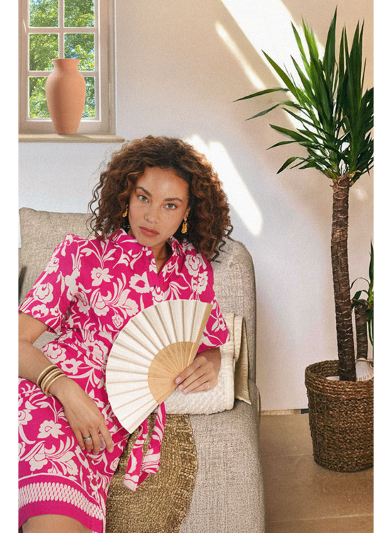 ROBE - POLLY - PIVOINE/BLANC - Antonelle