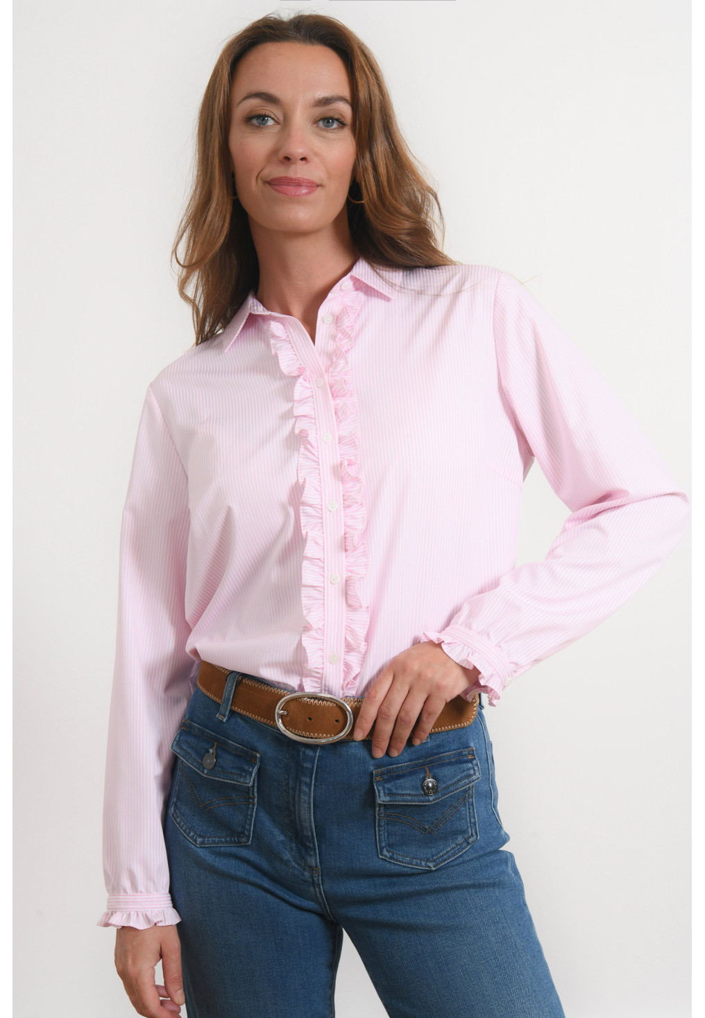 CHEMISE - RETEX - ROSE/BLANC - Antonelle