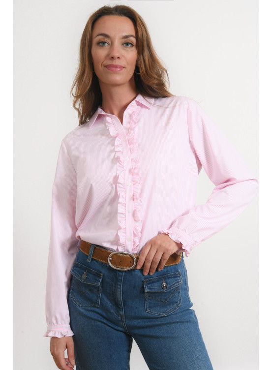 CHEMISE - RETEX - ROSE/BLANC - Antonelle