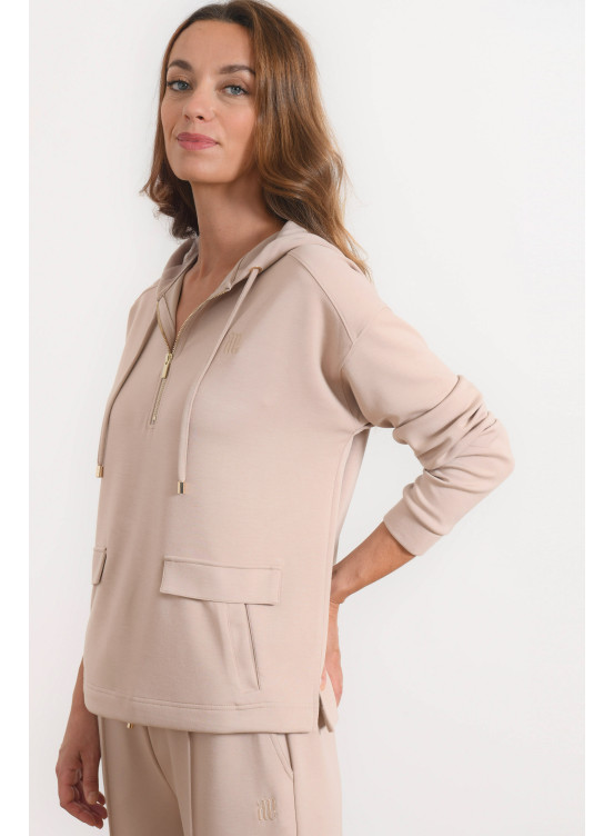 SWEAT CAPUCHE - RICO - BEIGE - Antonelle