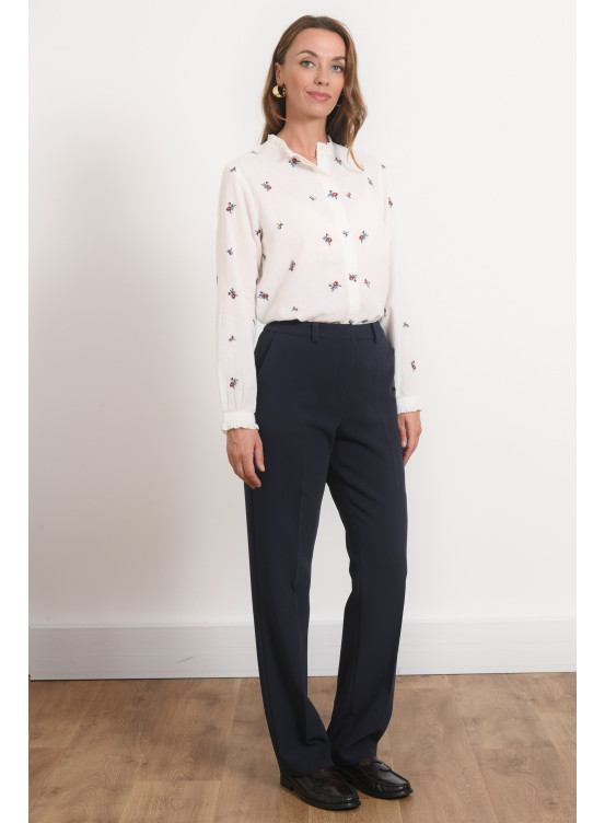 PANTALON DROIT - ROMAN - MARINE - Antonelle