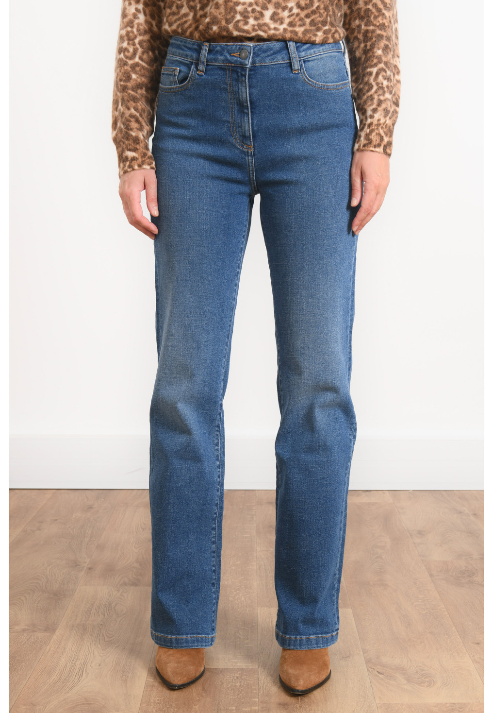 JEAN BOOTCUT - RAISIN - BLEU - Antonelle