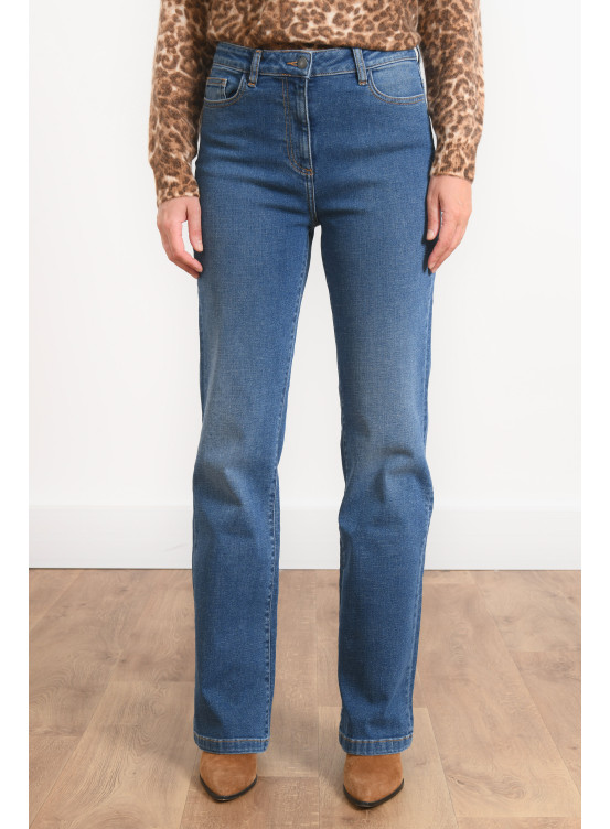JEAN BOOTCUT - RAISIN - BLEU - Antonelle
