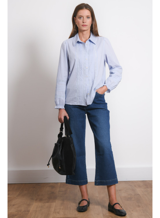 JEANS CROPPED LARGE - RALLYE - INDIGO FONCE - Antonelle