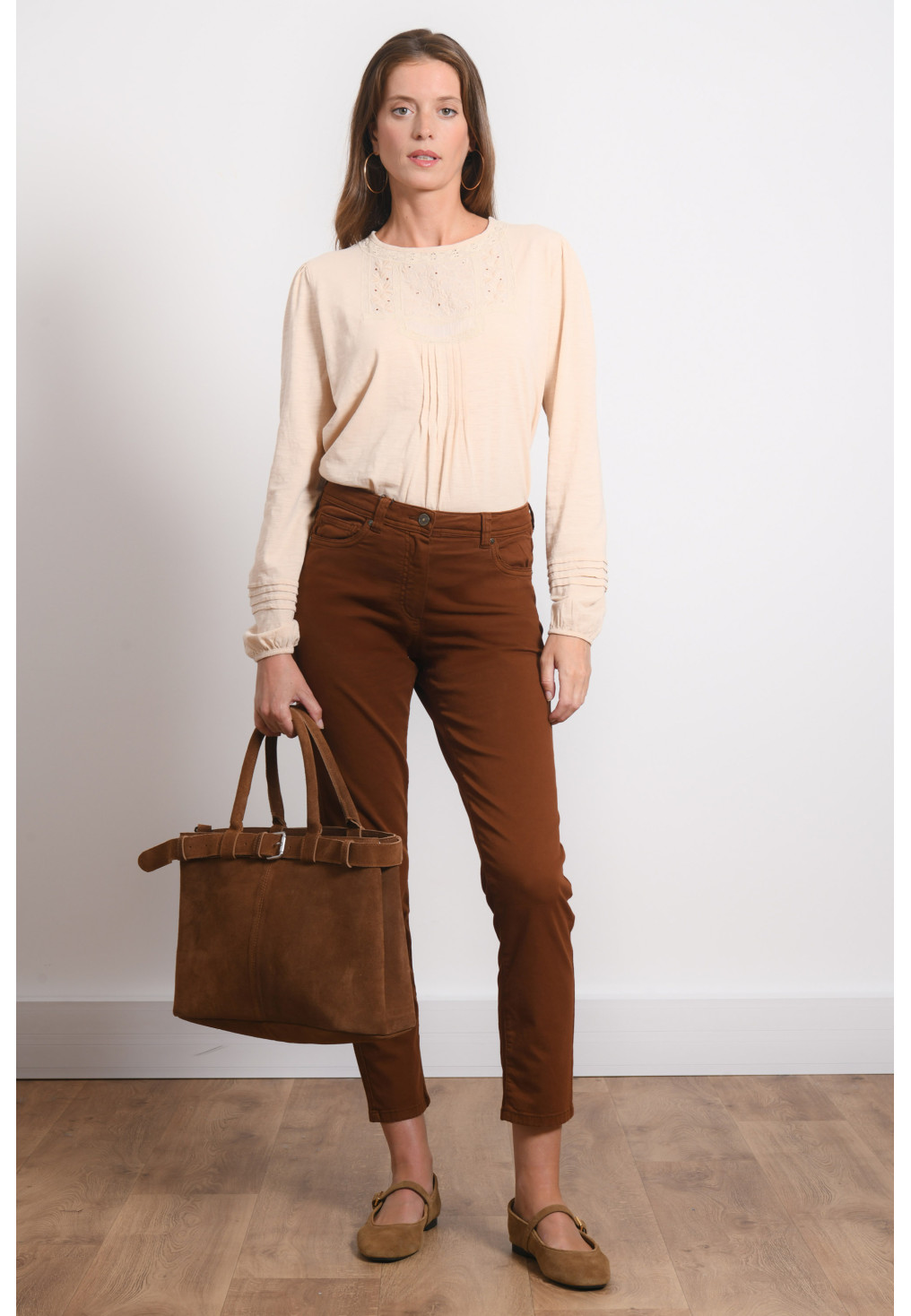 PANTALON 7/8 - REISA - ÉCUREUIL - Antonelle