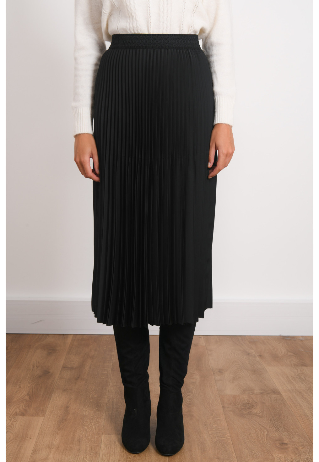 Jupe Plissée Courte Zara Noire, Taille XS, Femme, Avec Chaîne Et Bouton