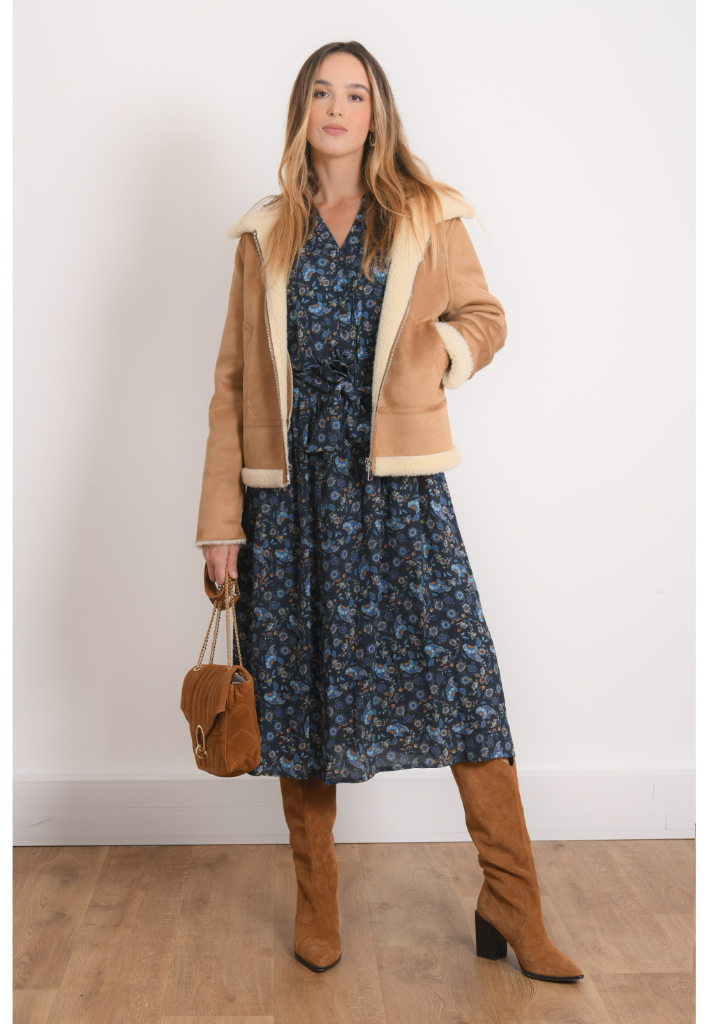 ROBE LONGUE - RODEO - MARINE - Antonelle