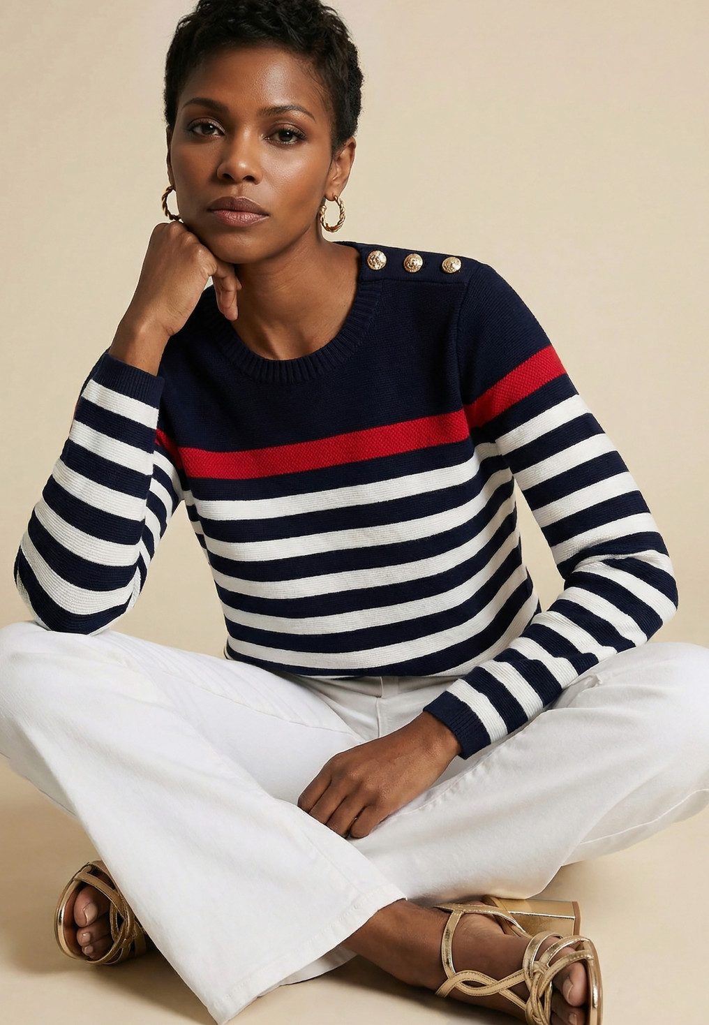 MARINIERE 100% COTON - SWAN - MARINE/ECRU - Produits a traiter Anto...