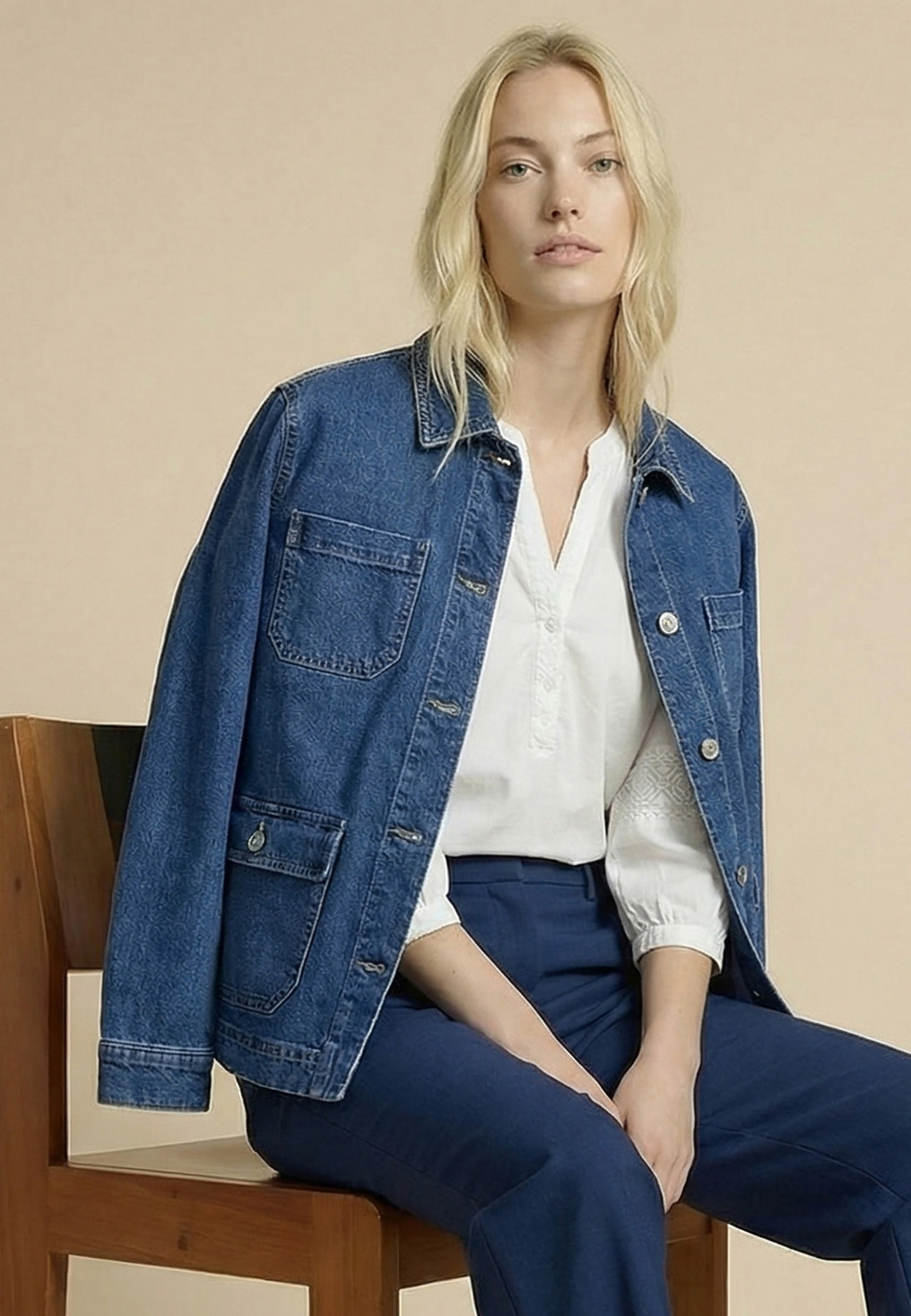 VESTE EN JEANS - SCARLETT - BLEU DENIM - Nouveautés Antonelle