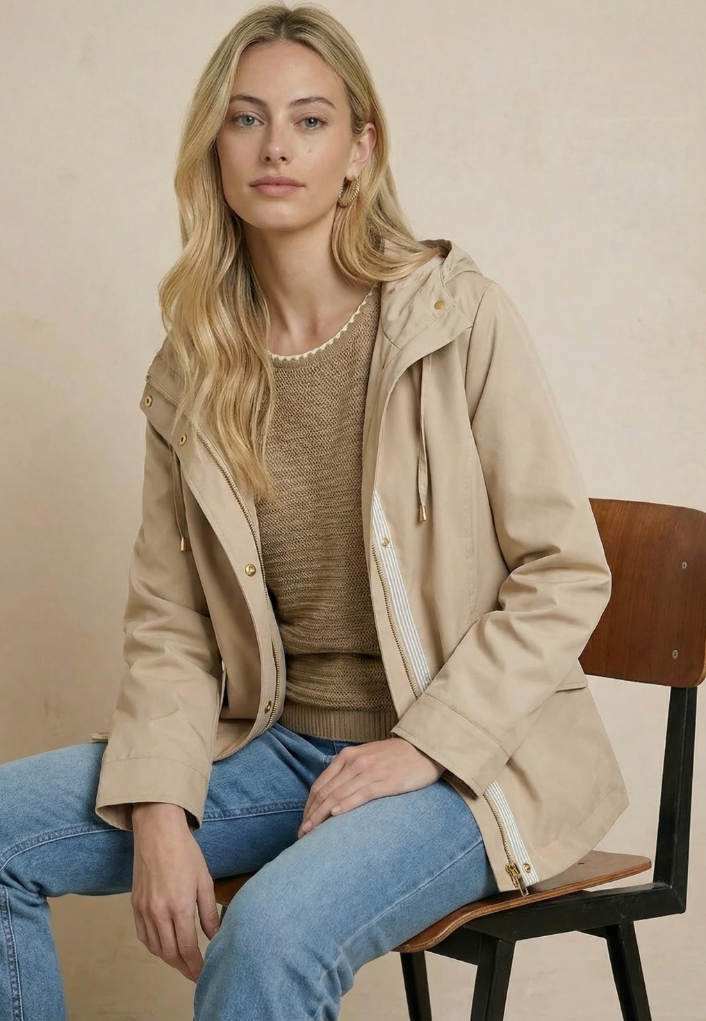 PARKA COURTE - SAGA - CAMEL - Nouveautés Antonelle