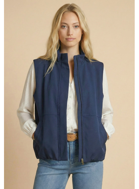 VESTE SANS MANCHES - SEGOVIA - MARINE - Nouveautés Antonelle