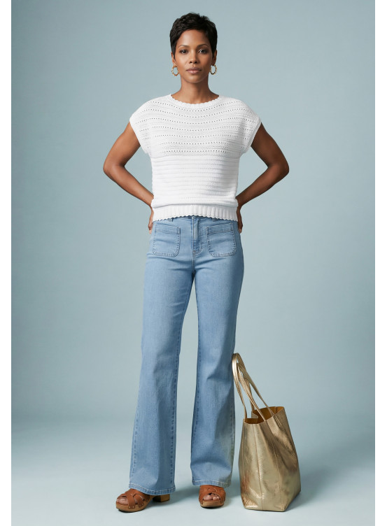 PULL MANCHES COURTES - SORNETE - ECRU - Nouveautés Antonelle