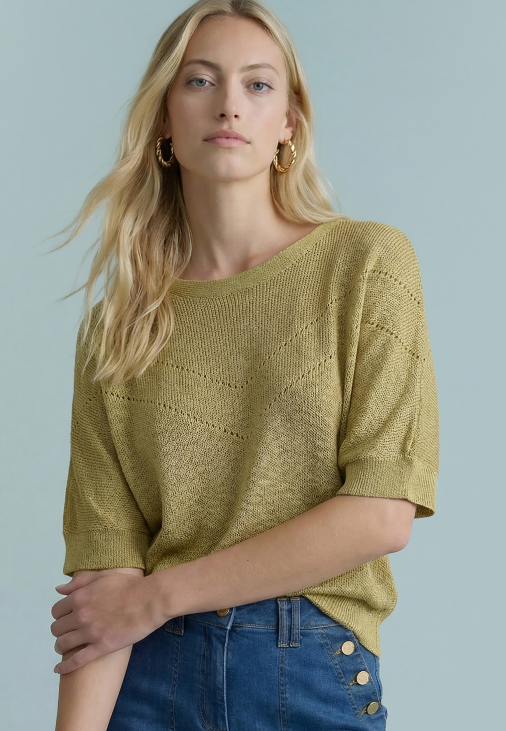 PULL CHAUVE SOURIS - SONGEUR - OCRE - Nouveautés Antonelle