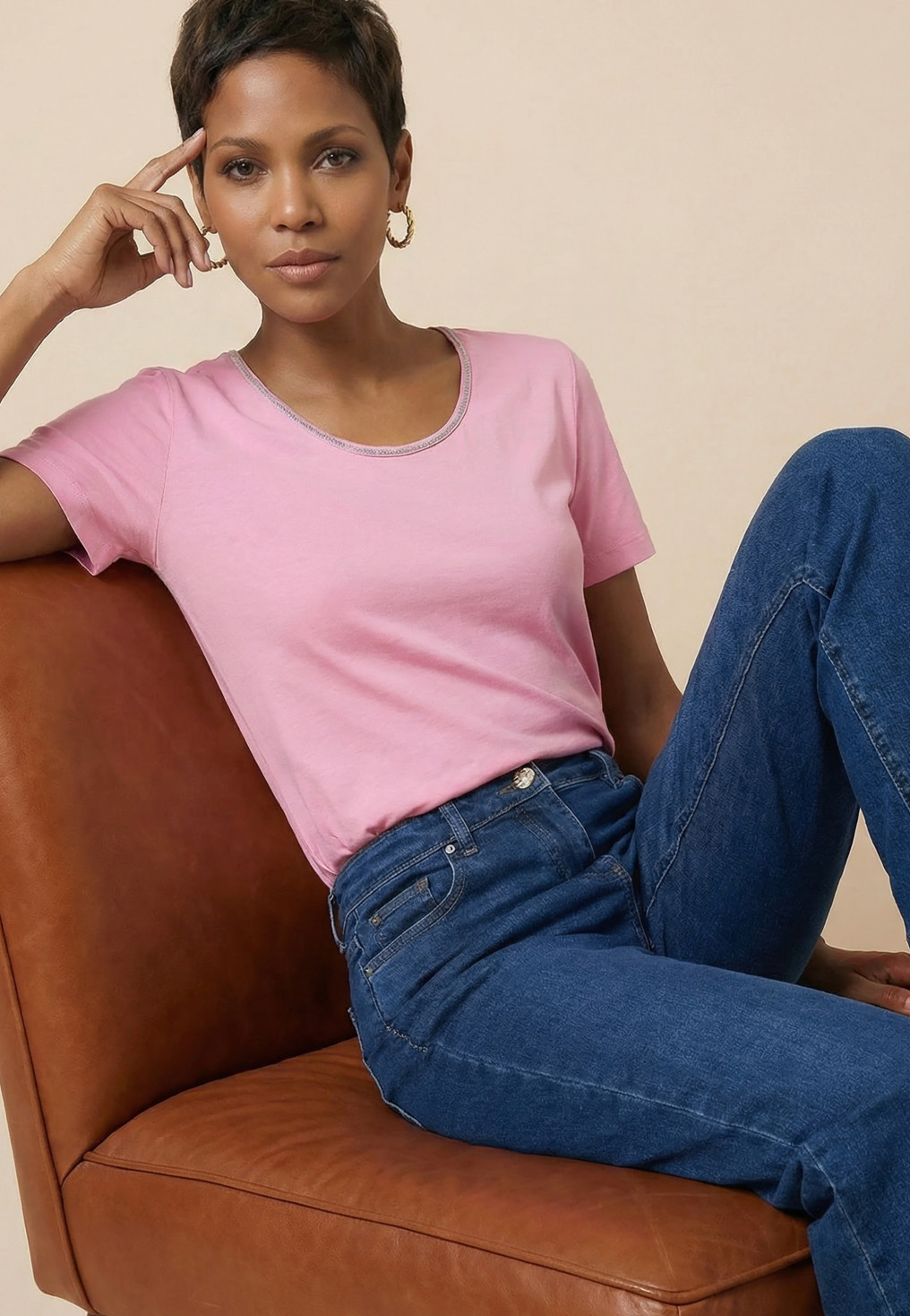 TEE-SHIRT - SACHANY - ROSE - Nouveautés Antonelle