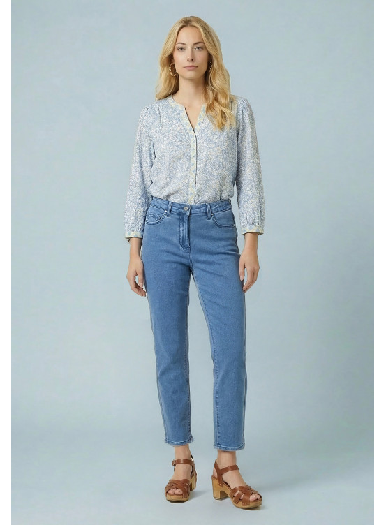 JEANS 7/8 SLIM - SASATEL - LIGHT INDIGO - Antonelle