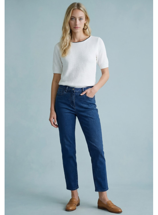JEANS 7/8 SLIM - SASATEL - INDIGO - Nouveautés Antonelle