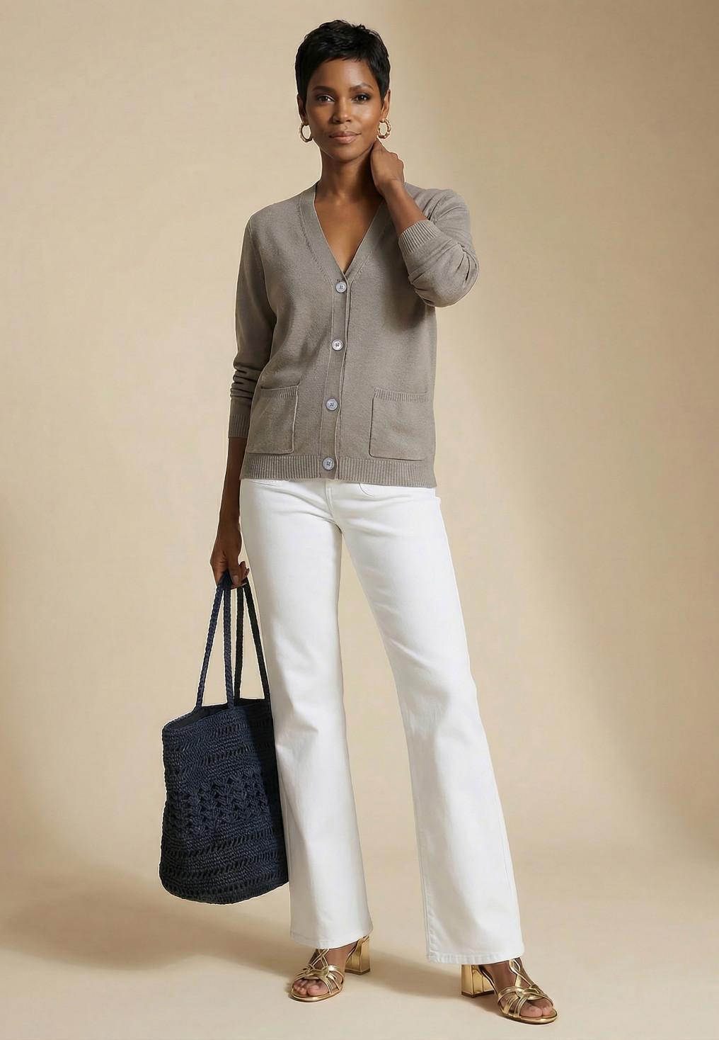 GILET - SUZIE - TAUPE - Antonelle