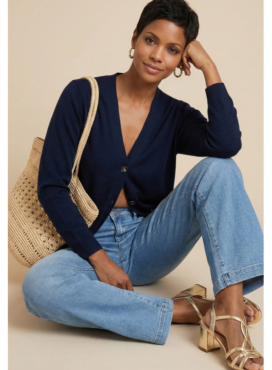 GILET - SUZIE - MARINE - Nouveautés Antonelle