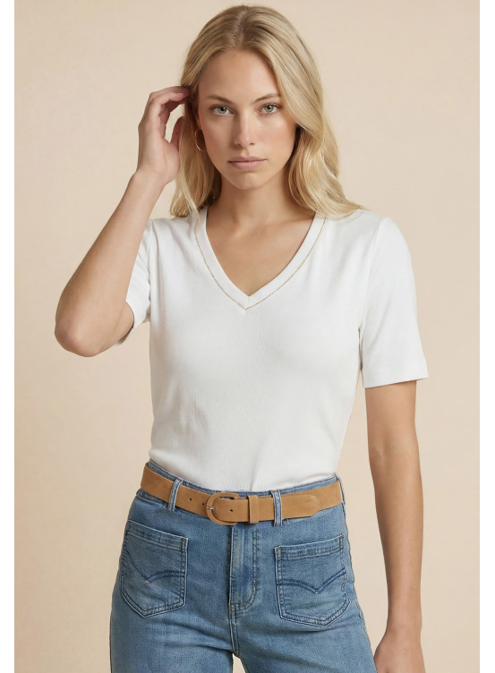 T-SHIRT - SANTA - ECRU - Nouveautés Antonelle