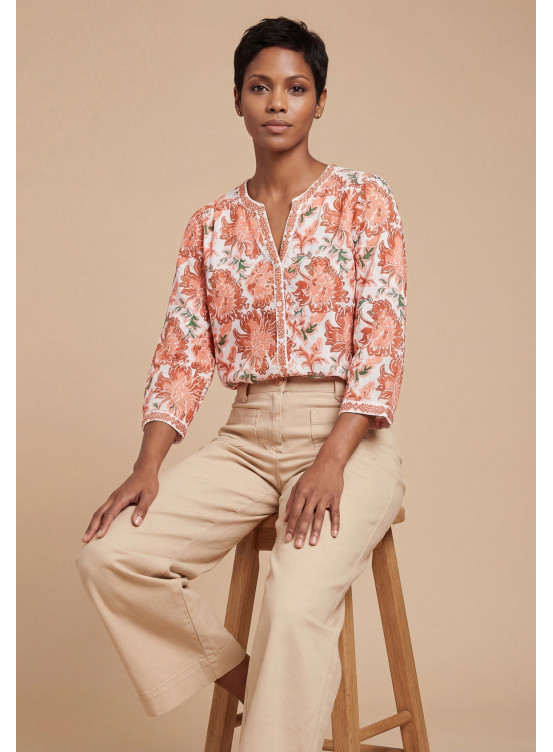 CHEMISE VOILE COTON - SUGAR - TERRACOTTA - Antonelle