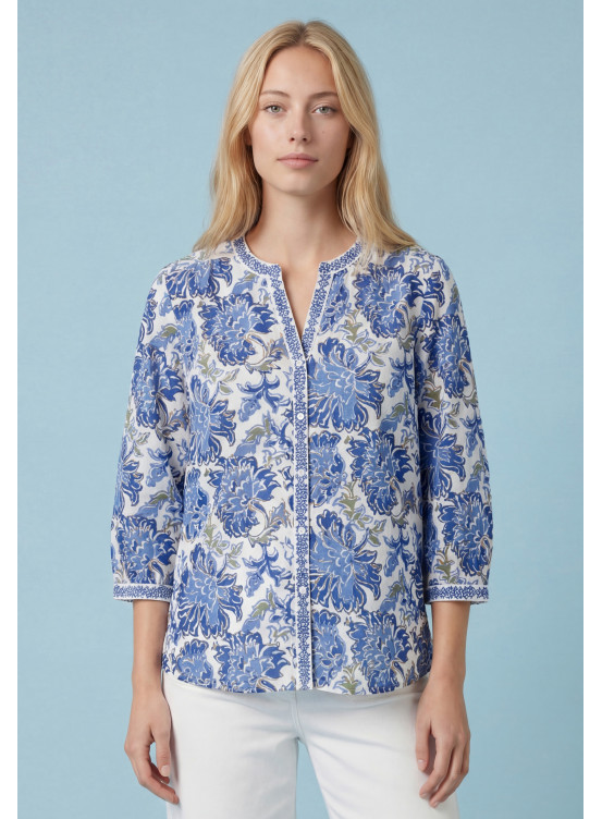 CHEMISE VOILE COTON - SUGAR - BLEU - Antonelle