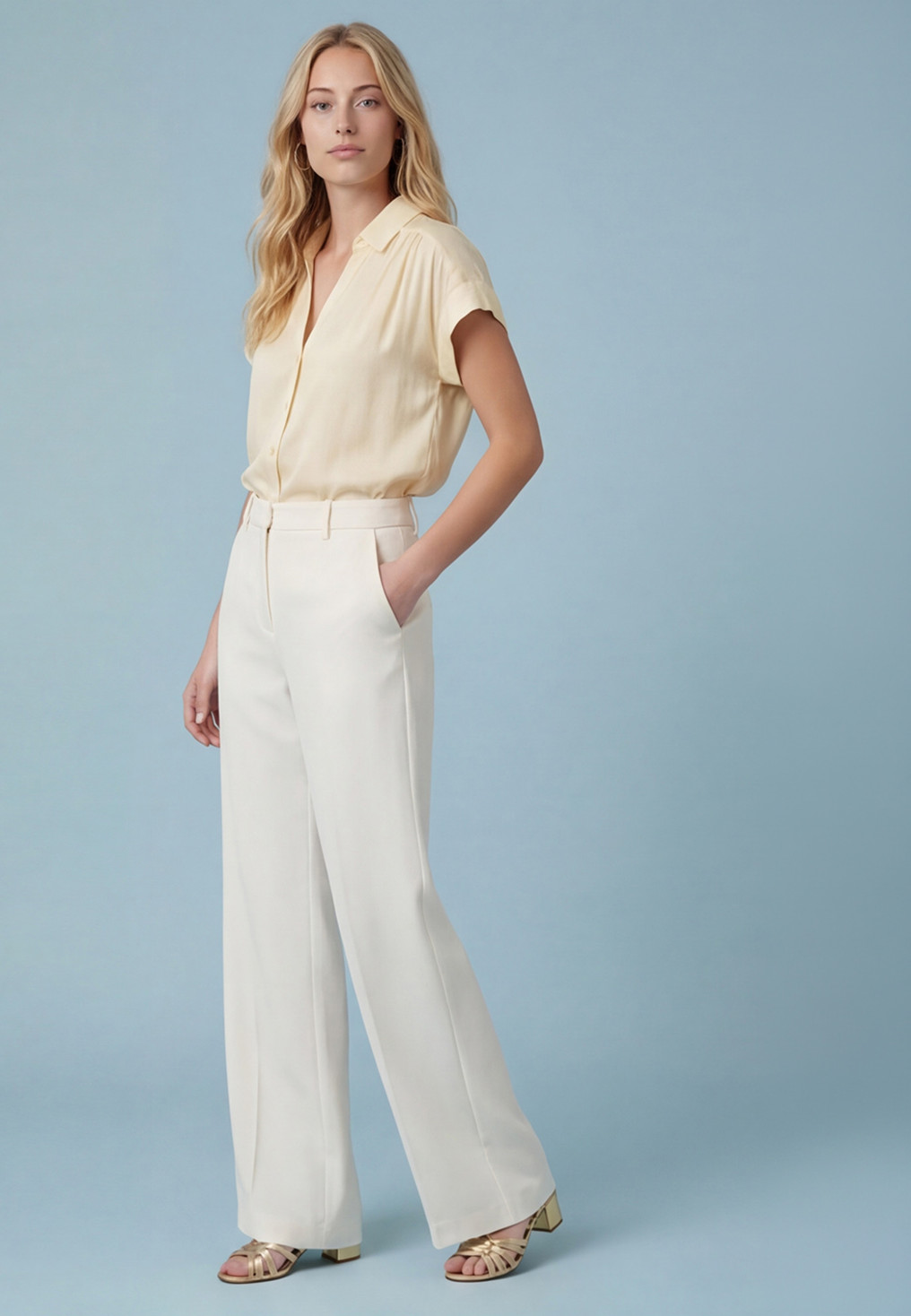 PANTALON TAILORING - SOVAGO - ECRU - Antonelle