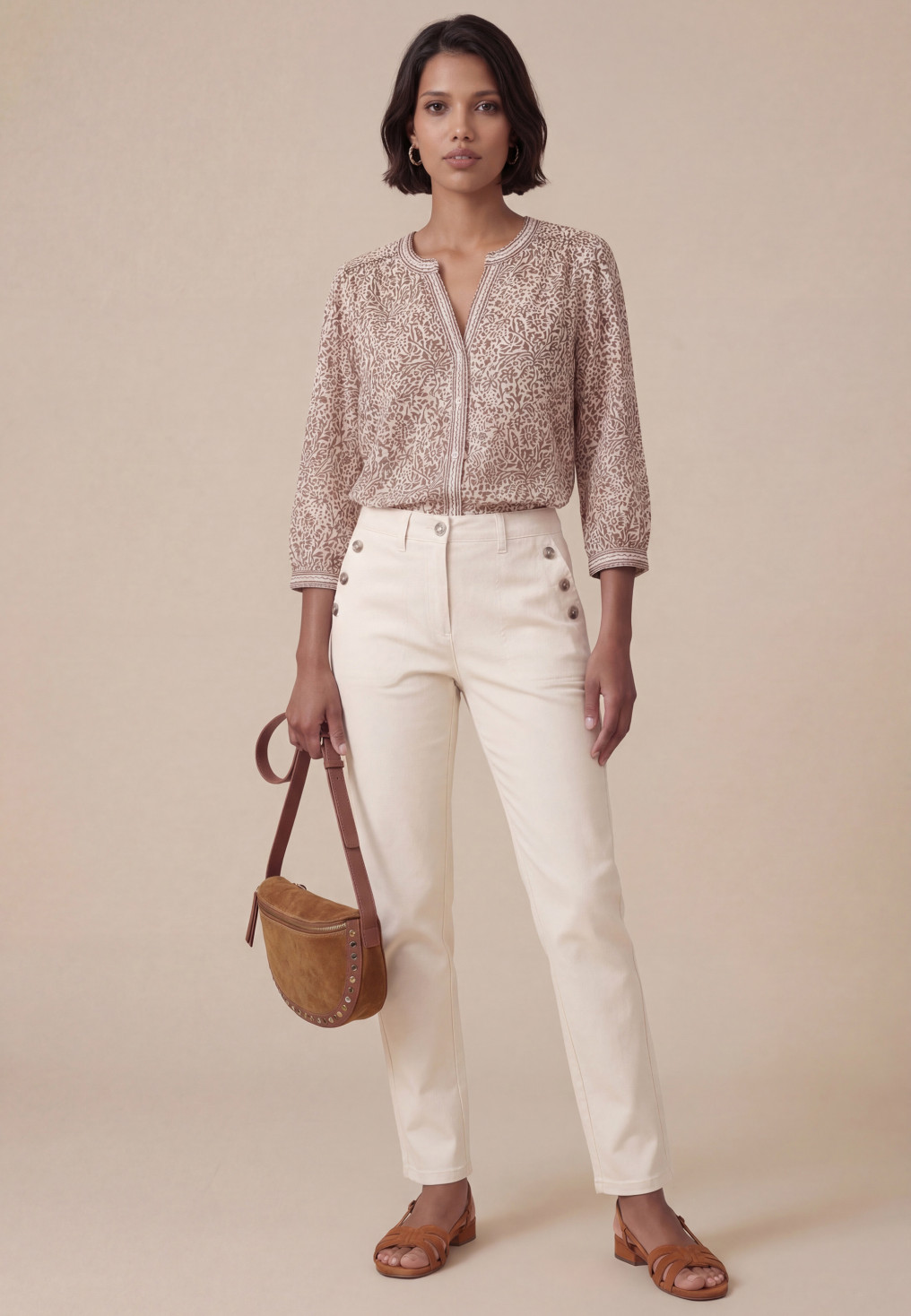 JEAN SLIM 7/8e - SALLY - BLANC - Antonelle