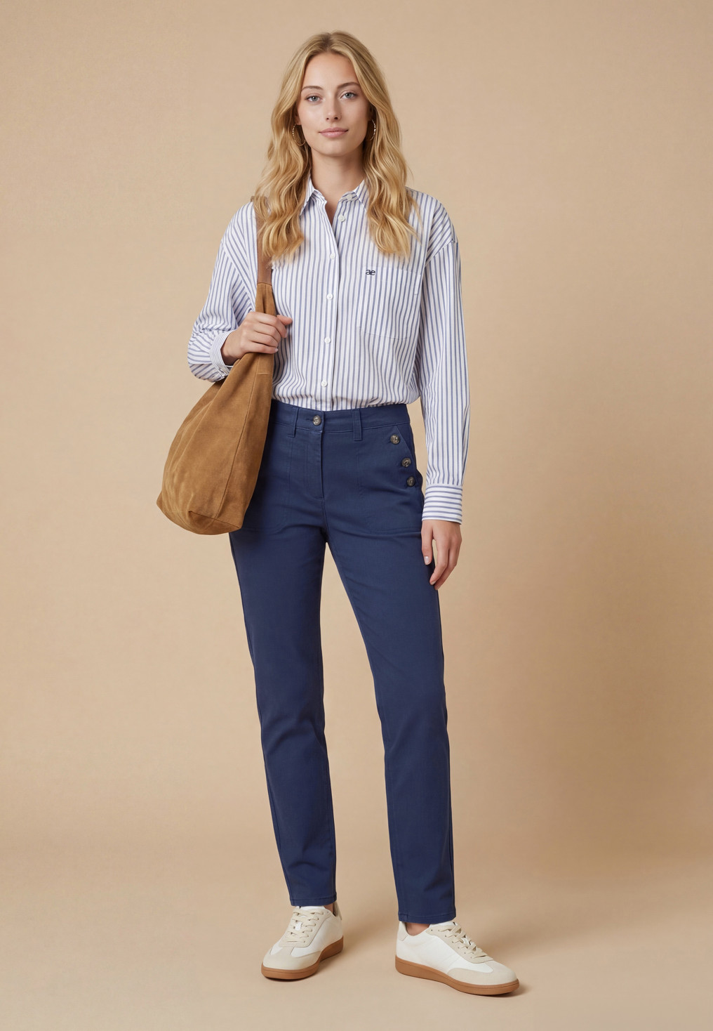 JEAN SLIM 7/8e - SALLY - MARINE - Antonelle