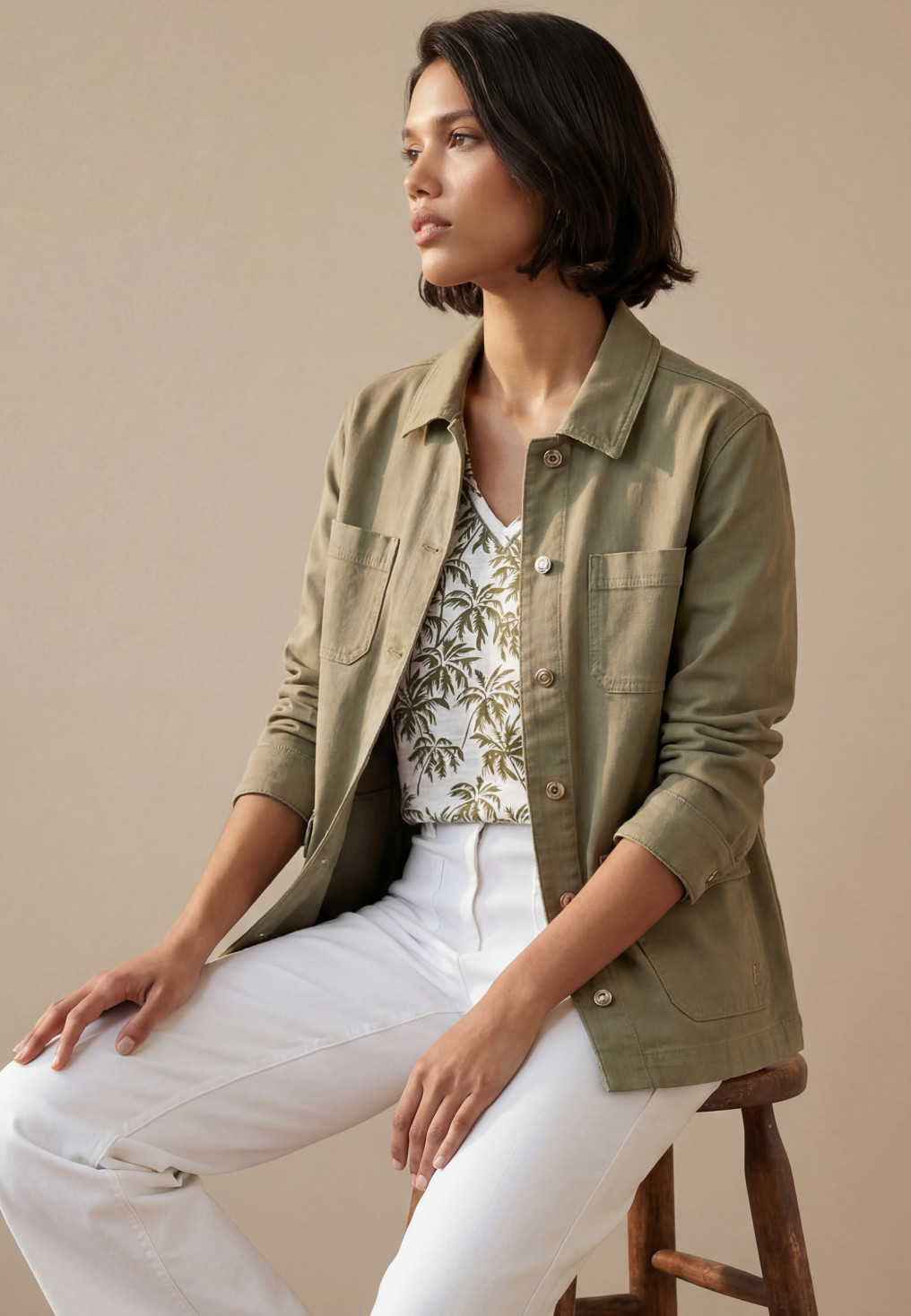 VESTER WORKER - SILVER - KAKI - Antonelle