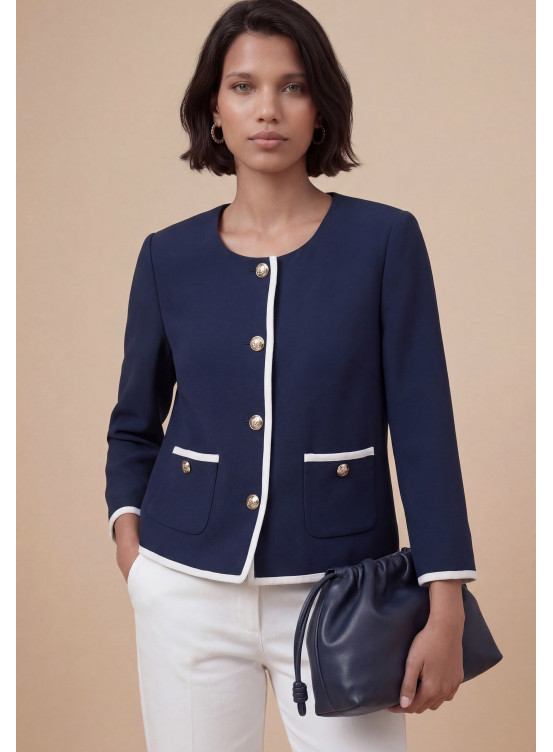 VESTE - SOVAGO - MARINE/ECRU - Antonelle