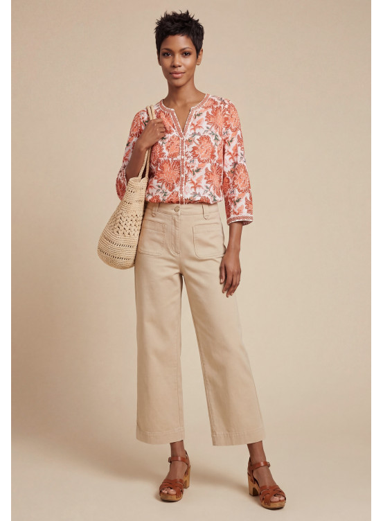 JEAN CROPPED - SAVANA - BLANC - Antonelle