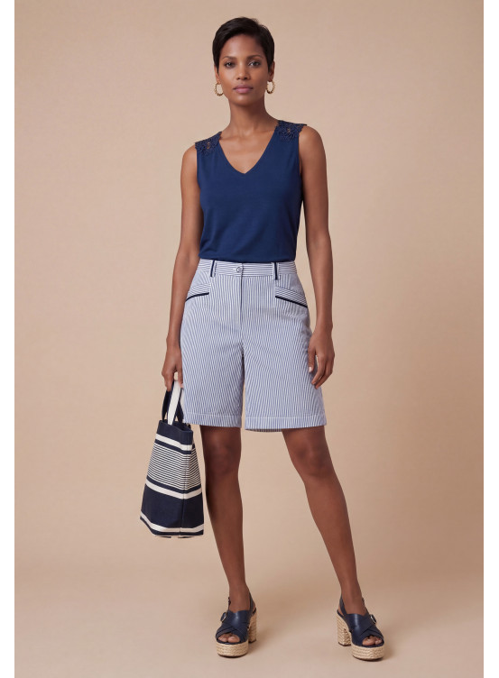 Palma Short 100%coton - Seersucker - - Produits a traiter Antonelle