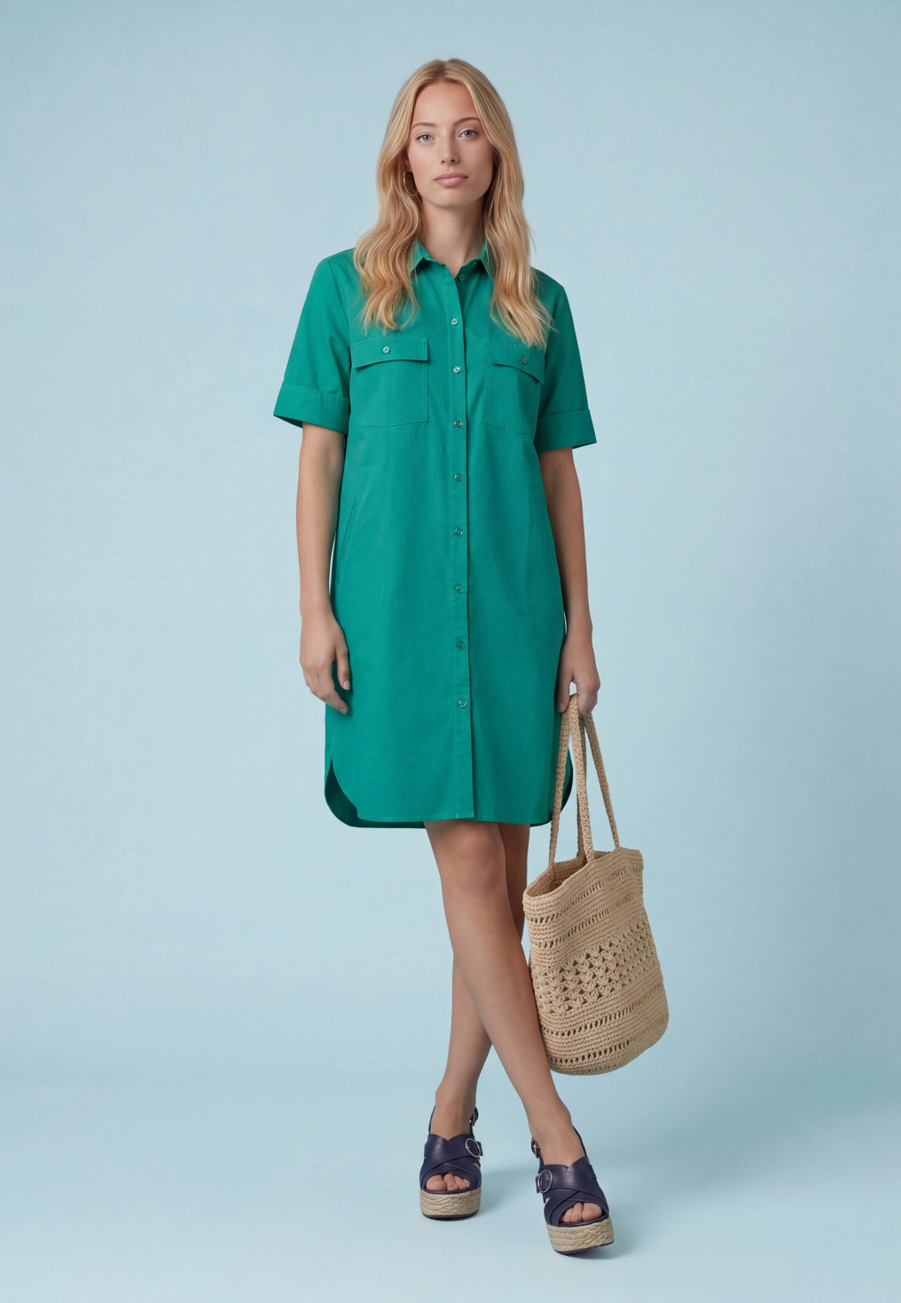 ROBE - MEUDON - GREEN - Robes & Jupes Antonelle