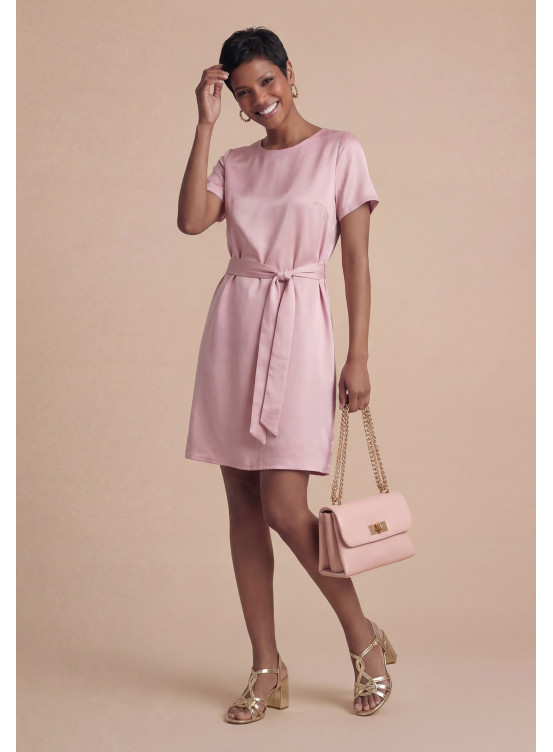 ROBE MANCHES COURTES - PASCALINE - POWDER - Robes & Jupes Antonelle