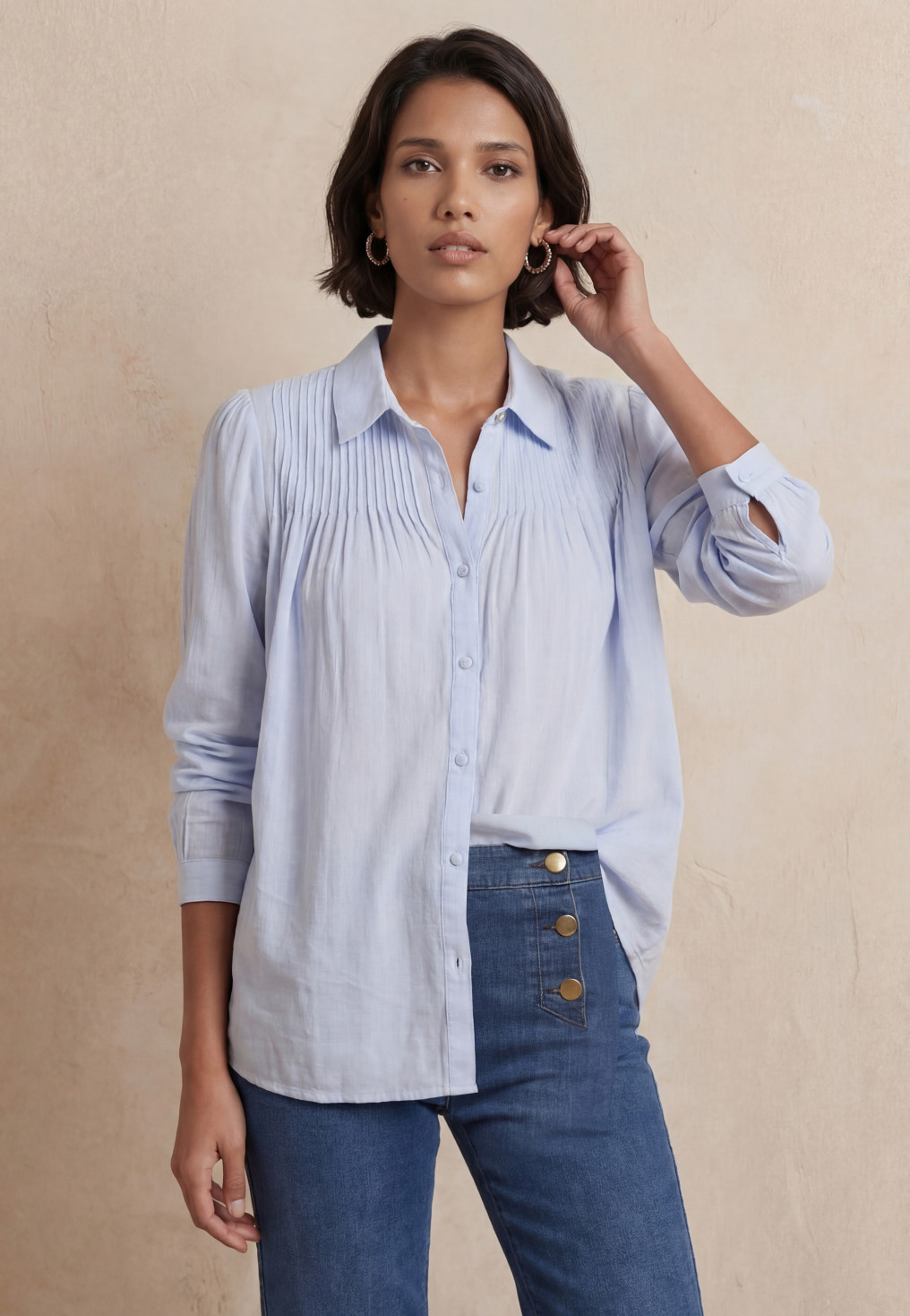 CHEMISE 100% COTON - RESS - AZURA - Nouveautés Antonelle