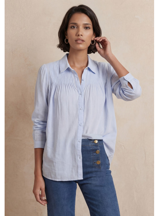 CHEMISE 100% COTON - RESS - AZURA - Nouveautés Antonelle