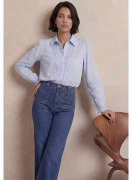 CHEMISE 100% COTON - ROBINE - CIEL - Nouveautés Antonelle