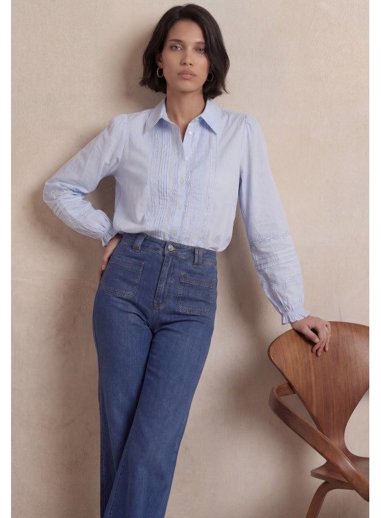 CHEMISE 100% COTON - ROBINE - CIEL - Nouveautés Antonelle