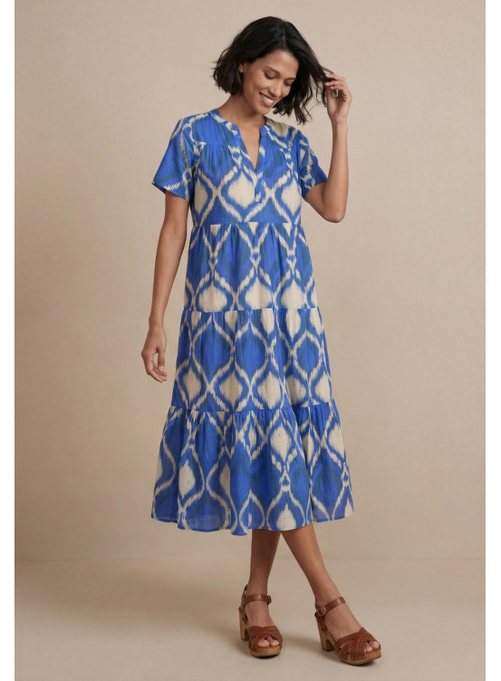 ROBE 100% COTON - MINSK - NAVY - Nouveautés Antonelle