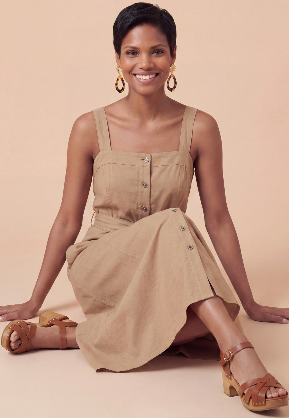 Sancho Robe Bretelles 88%tencel 12%lin - Produits a traiter Antonelle