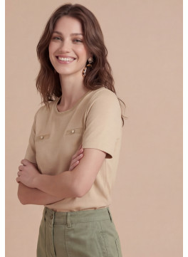 Soizic Tee Shirt Mc 50%modal 50%coton - Produits a traiter Antonelle