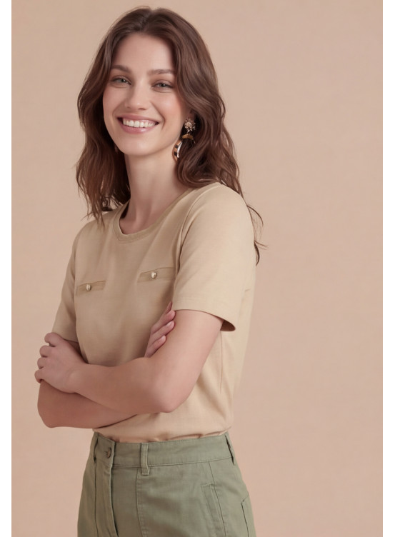 Soizic Tee Shirt Mc 50%modal 50%coton - Produits a traiter Antonelle