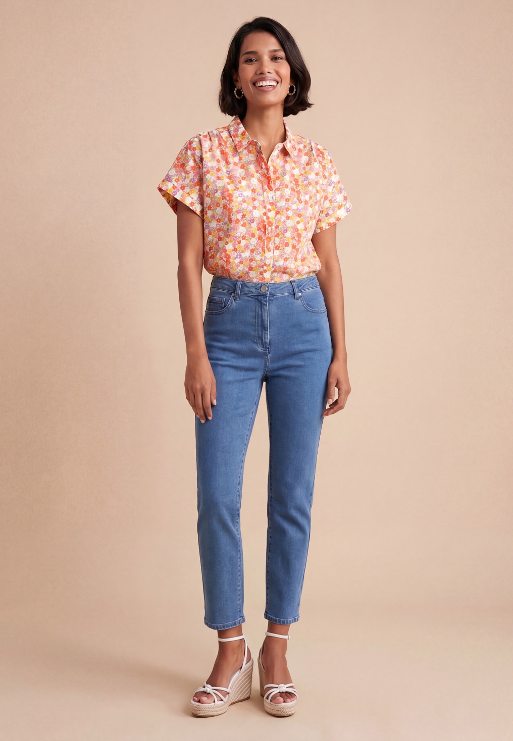 JEANS 7/8 SLIM - SASATEL - LIGHT INDIGO - Nouveautés Antonelle