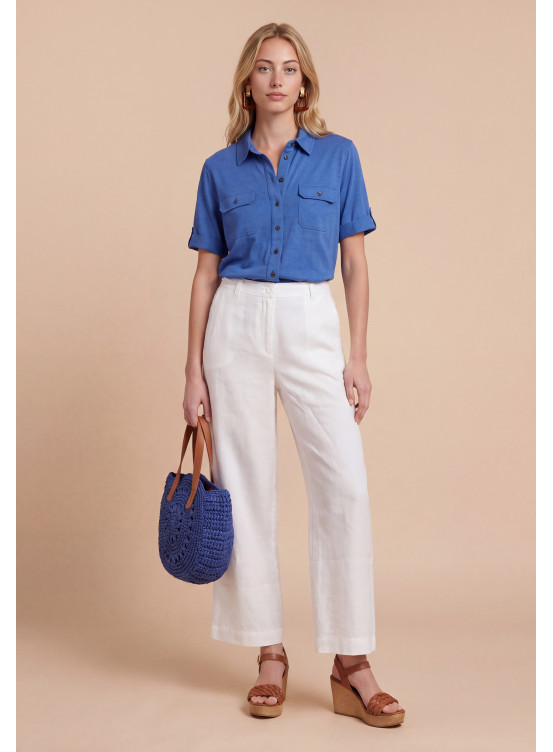 Sartela Pant. 7/8 Large 100%lin Ref Tep-5494 - Produits a traiter A...