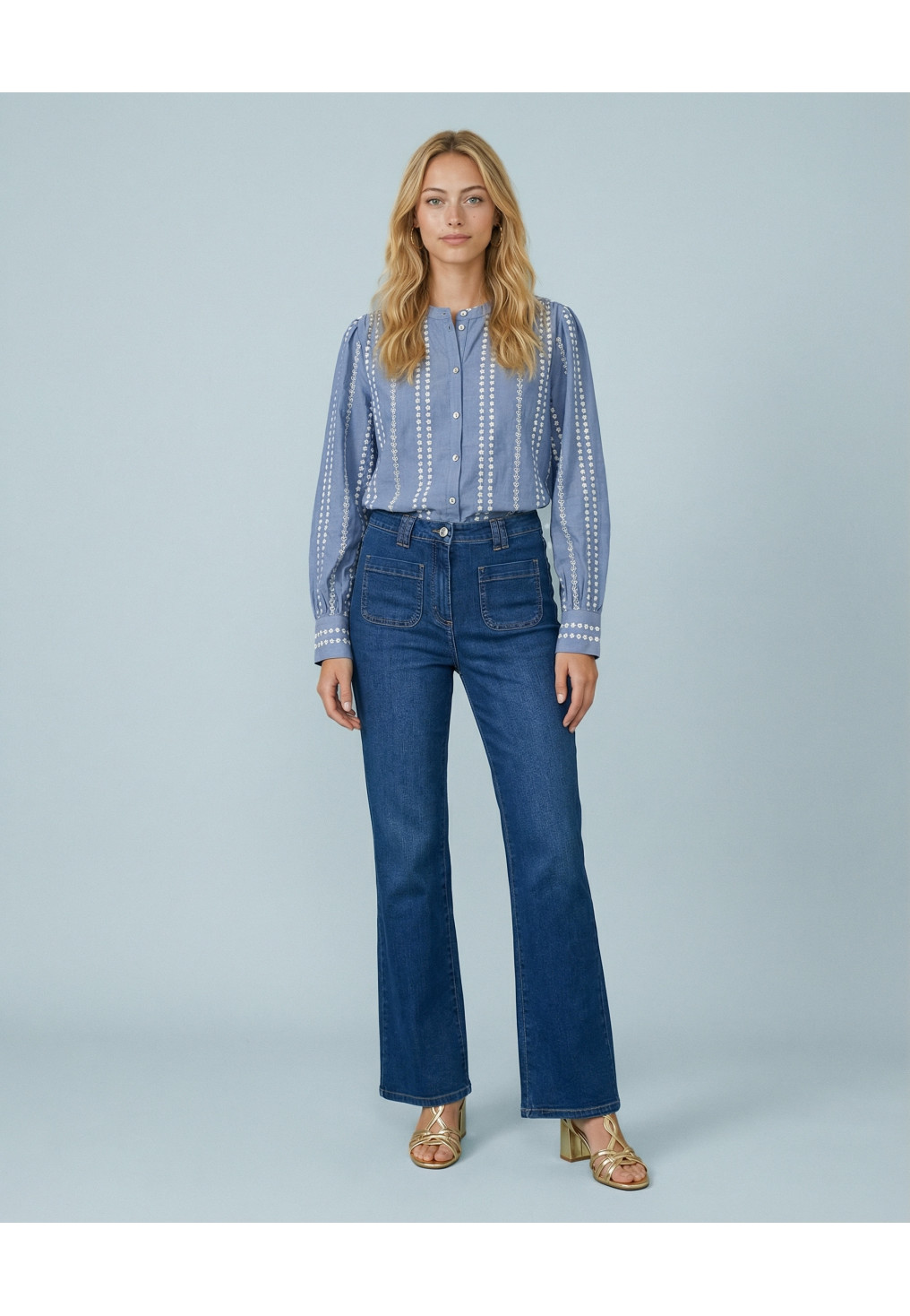 JEANS BOOTCUT - SAHARA - BLEU DENIM