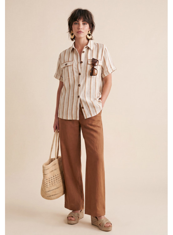 Simao Chemise Mc 59%coton 36%lin 4%viscose 1%